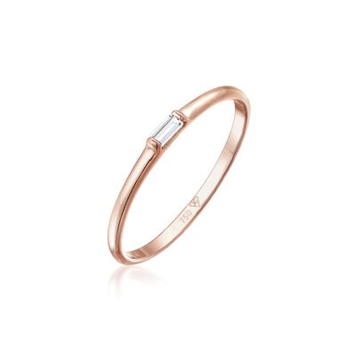 Verlobungsring ELLI PREMIUM "Verlobungsring Topas Weiß 750 Rosegold" Gr. 56, rosa (rosegold, weiß), Fingerringe, Damen, 