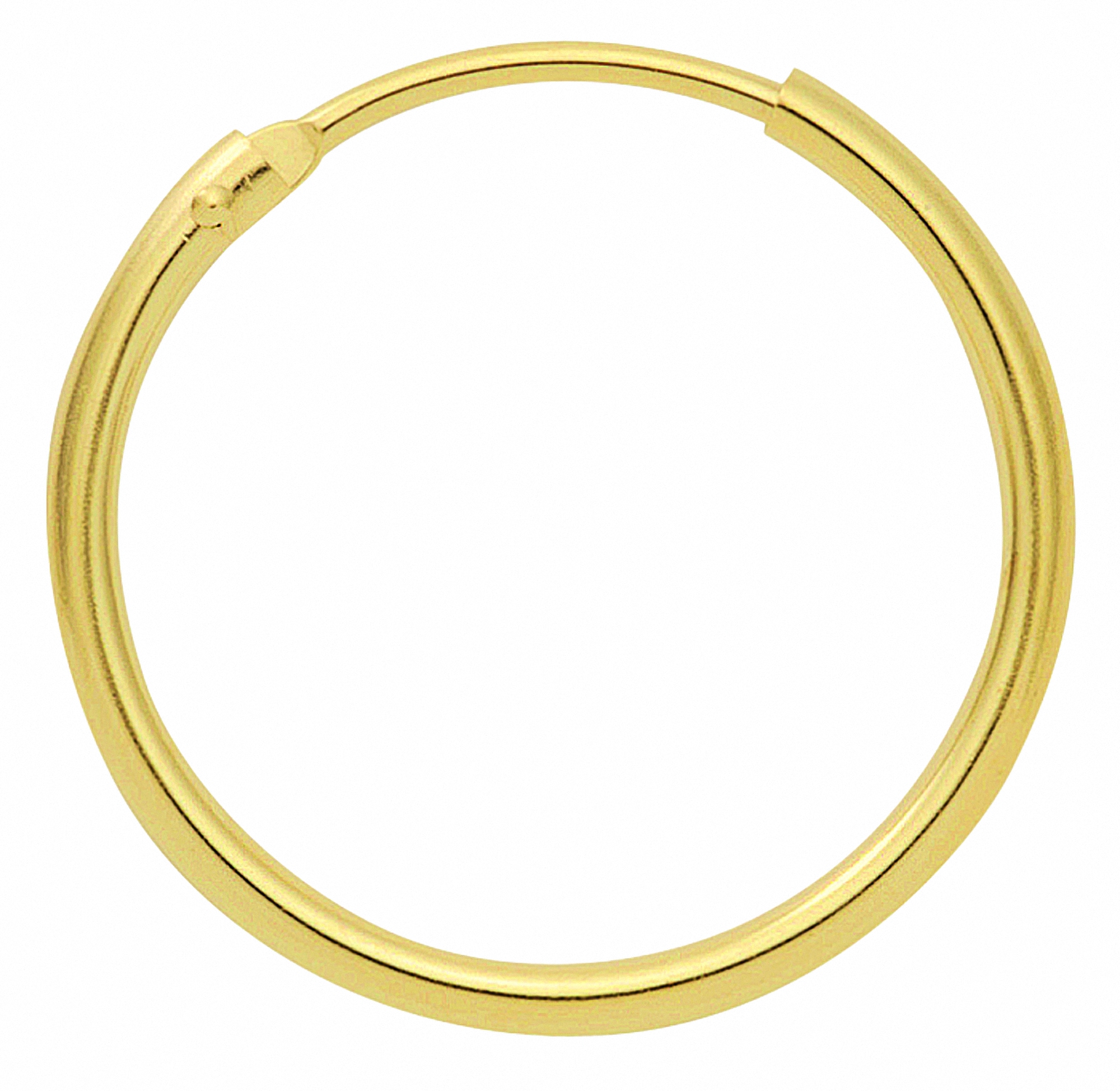 Paar Creolen ADELIA´S "Damen 585 Gold Ohrringe Creolen Ø 25 mm", gold, Ohrringe, Damen, Damen, Gelbgold 585 Gold, Gelbgold 585, Gold, Goldschmuck für Damen