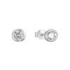 Paar Ohrstecker S.OLIVER "Rund, 2032975, 2032976, 2032977", bunt (silberfarben, weiß, kristallweiß), Ohrringe, Damen, Silber 925 (Sterlingsilber), mit Zirkonia (synth.)