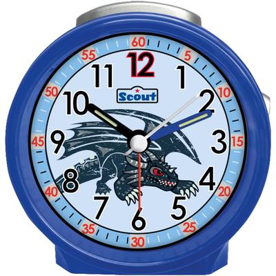 Quarzwecker SCOUT "Dinosaurier Wecker, Friends, 280001024" Wecker blau Kinder Dionosauriermotiv, Lernwecker, ideal auch als Geschenk