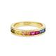 Fingerring BRUNO BANANI "Schmuck Geschenk Silber 925 Damenring Regenbogen" Fingerringe Gr. 53, Silber 925 (Sterlingsilber), 2,8 mm, goldfarben (gelbgoldfarben, mehrfarbig, mehrfarbig) Damen Fingerringe