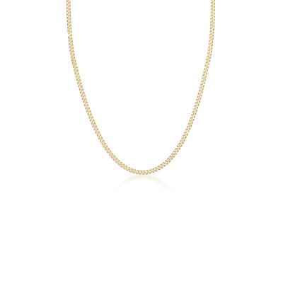 Kette ohne Anhänger ELLI PREMIUM "Panzerkette Massiv Basic Kombinierbar 925er Silber" Gr. 40, gold, Halsketten, Damen, 40, ohne Stein, Silber 925 (Sterlingsilber), L: 45cm Image