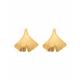 Paar Ohrhänger ADELIA´S "1 585 Gold Ohrringe / Ohrstecker Ginkoblatt" Gr. Damen, Gelbgold 585, goldfarben (gold) Damen Ohrhänger