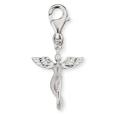 Charm-Einhänger ENGELSRUFER "ENGEL, ERC-LILANGEL, ERC-LILANGEL-G, ERC-LILANGEL-R", silber (silberfarben), Charms, Damen, Silber 925 (Sterlingsilber)