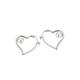 Paar Creolen ADRIANA "Taormina - Herzen, T14" Ohrringe Gr. Silber 925 (Sterlingsilber)-Perlen, bunt (silberfarben, weiß) Damen Creolen