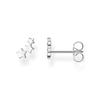 Single-Ohrstecker THOMAS SABO "Sterne gold, Sterne silber, H2142-001-21, H2142-413-39", silber (silberfarben), Ohrringe, Damen, Silber 925 (Sterlingsilber)