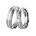 Trauring DOOSTI "Schmuck Geschenk Silber 925 Ehering Partnerring LIEBE" Fingerringe Gr. 62, mit Zirkonia, Titan-Silber 925 (Sterlingsilber), 6 mm, silberfarben (titanfarben, silberfarben, kristallweiß) Trauringe