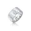 Fingerring ELLI "Breit Bandring Gehämmert Matt 925er Silber" Gr. 54, silber, Fingerringe, Damen, 54mm, ohne Stein, Silber 925 (Sterlingsilber), 9mm