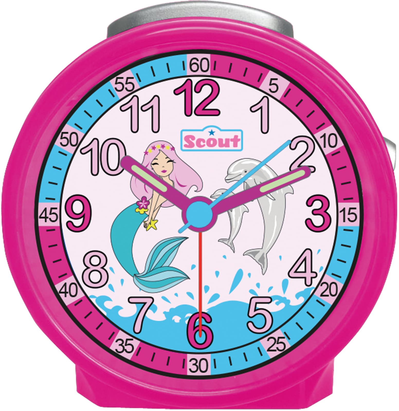 Kinderwecker SCOUT "Friends", rosa, Wecker, Kinderwecker, Geschenkidee, Kinderzimmer,Schulanfang, Pferd,Lernwecker Image