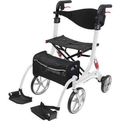 Rollator BESCOMEDICAL "Spring Small Vario" Rollatoren weiß (polarweiß) Größe S (Sitzhöhe 52cm), inkl. Beinstützen