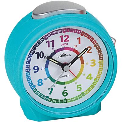 Quarzwecker ATLANTA "1999/5" Wecker blau (türkis) Kinder ideal auch als Geschenk, Lernwecker