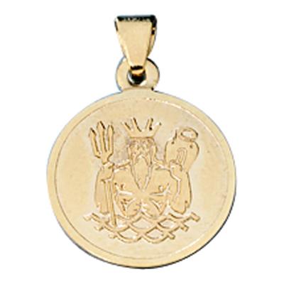 Sternzeichen-Anhänger JOBO "Sternzeichen Wassermann", gold (gelbgold 333), Schmuckanhänger, Damen, Gelbgold 333, 333 Gol