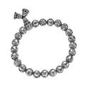 Armband GIORGIO MARTELLO MILANO "Kugeln mit tibetischen Glücks-Symbolen, Silber 925" Armbänder Gr. Onesize, Silber 925 (Sterlingsilber), silberfarben (silber) Herren Armbänder Silber