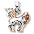 Ketten-Anhänger ONE ELEMENT "Einhorn Anhänger aus 925 Silber" Schmuckanhänger Gr. Damen, Silber 925 (Sterlingsilber), silberfarben (silber) Mädchen Mädchenschmuck