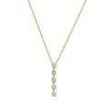 Kette mit Anhänger DIAMONDS BY ELLEN K. "Gold 585 zweifarbig mit 5x Brillant zus. 0,05ct.", bunt (mehrfarbig), Halsketten, Damen, 45cm, 0,05 ct, Gold, L: 45cm B: 3.7mm, glänzend, B:3.7mm