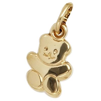 Ketten-Anhänger JOBO "Anhänger Teddy", gold (gelbgold 333), Schmuckanhänger, Damen, Gelbgold 333, 333 Gold