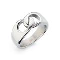 Partnerring HECHTER PARIS "Schmuck Geschenk, Ring Infinity/Unendlichkeitsschleife" Fingerringe Gr. 59, Edelstahl, 10 mm, silberfarben (edelstahlfarben) Damen Fingerringe