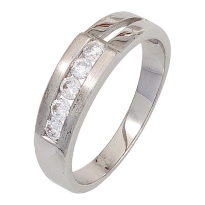 Silberring JOBO Gr. 54, silber (silber 925), Fingerringe, Damen, 54, Silber 925 (Sterlingsilber), 925 Silber mit Zirkonia Image