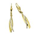 Paar Ohrhänger DIAMONDS BY ELLEN K. "333 Gold zweifarbig Brillant 0,08ct." Ohrringe Gr. ONE-SIZE, 0,08 ct P1 = bei 10-facher Vergrößerung erkennbare Einschlüsse, Gold, gelb (gelb, weiß) Damen Ohrhänger