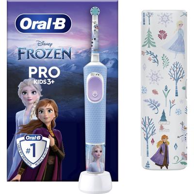 Elektrische Zahnbürste ORAL-B "Pro Kids Frozen" Elektrozahnbürsten blau für Kinder ab 3 Jahren