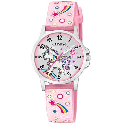 Quarzuhr CALYPSO WATCHES "Junior Collection", bunt, Armbanduhren, Kinder, Armbanduhr, Kinderuhr, Mädchen, Einhorn, Regenbogen, Geschenkidee Image