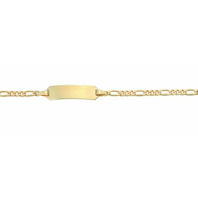 Goldarmband ADELIA´S "585 Gold Figaro Armband 14 cm", gold, Armbänder, Damen, 14, Gelbgold 585, 585 Gold Goldschmuck für