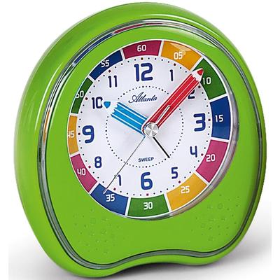Kinderwecker ATLANTA "1953-6", grün, Wecker, Kinder, Quarzwecker, Lernwecker, Geschenkidee