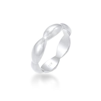 Fingerring ELLI "Oval Unendlich Trend 925 Silber" Gr. 52, silber, Fingerringe, Damen, 52mm, ohne Stein, Silber 925 (Sterlingsilber) Image
