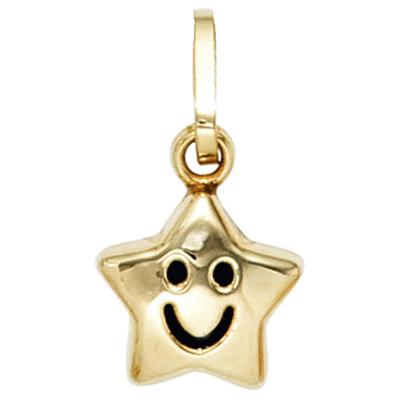 Stern-Anhänger JOBO "Anhänger Stern", gold (gelbgold 333), Schmuckanhänger, Damen, Gelbgold 333, 333 Gold