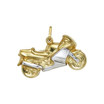 Ketten-Anhänger JOBO "Anhänger Motorrad", gold (gelbgold 333), Schmuckanhänger, Damen, Gelbgold 333, 333 Gold bicolor