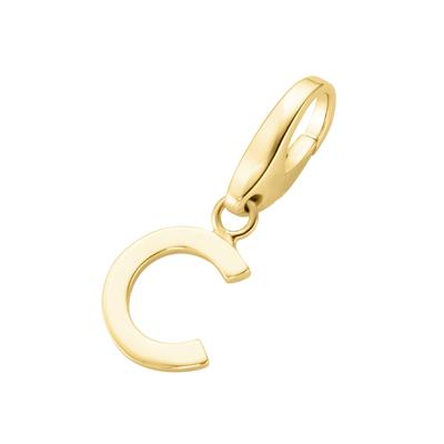 Charm Buchstabe "Buchstabe C, Silber 925", gold, GIORGIO MARTELLO MILANO, Charms, Damen, Silber 925 (Sterlingsilber)