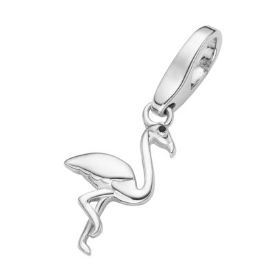 Charm-Einhänger "Flamingo, Silber 925", silber, GIORGIO MARTELLO MILANO, Charms, Damen, Silber 925 (Sterlingsilber)