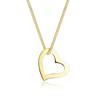 Kette mit Anhänger ELLI PREMIUM "Herz Liebe Filigran 375 Gelbgold", gold, Halsketten, Damen, 45, ohne Stein, Gelbgold 375, L: 45cm