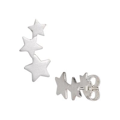 Paar Ohrstecker JOBO "Sterne", silber (silber 925), Ohrringe, Damen, Silber 925 (Sterlingsilber), 925 Silber Image