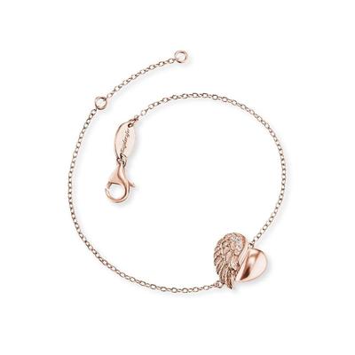 Silberarmband ENGELSRUFER "Little magic, ARMBAND HERZFLÜGEL ROSÈ PLATED, ERB-LILHEARTWING-R", rosa (silber, 925, roségol