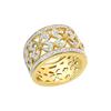 Fingerring DIAMONDS BY ELLEN K. "Silber 925 mit 40 Diamanten zus. 0,20ct." Gr. 18, gelb (gelb, weiß), Fingerringe, Damen, 018 (57,0), 0,20 ct P3 = leicht erkennbare Einschlüsse, Silber 925 (Sterlingsilber)