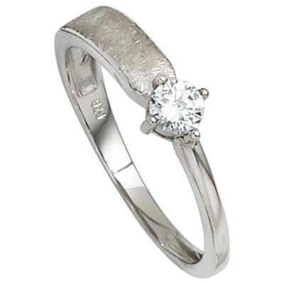 Silberring JOBO Gr. 52, silber (silber 925), Fingerringe, Damen, 52, Silber 925 (Sterlingsilber), 925 Silber mit Zirkonia Image
