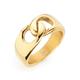 Partnerring HECHTER PARIS "Schmuck Geschenk, Ring Infinity/Unendlichkeitsschleife" Fingerringe Gr. 56, Edelstahl, 10 mm, gelb (gelbgoldfarben) Damen Fingerringe