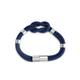 Freundschaftsarmband FIRETTI "Schmuck Geschenk, Knoten" Armbänder Gr. Edelstahl-Te x til, blau (edelstahlfarben, blau) Damen Freundschaftsarmbänder