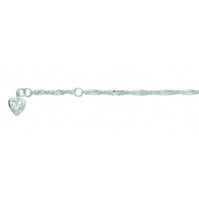 Fußkette ADELIA´S "Damen Silberschmuck", silber, Fußkettchen, Damen, Silber 925 (Sterlingsilber), 25 cm 925 Sterling Sil