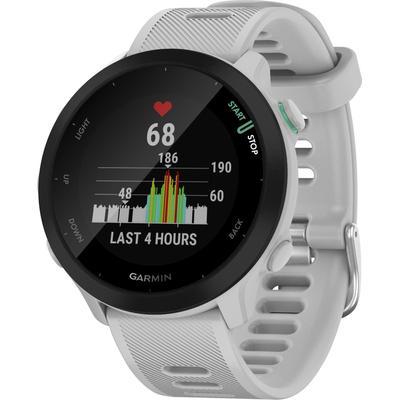 Smartwatch GARMIN "FORERUNNER 55 Multisport-" Smartwatches schwarz (schwarz, weiß) Fitness-Tracker