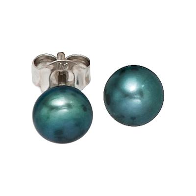 Perlenohrringe JOBO "Ohrstecker mit Perlen 6 mm", silber (silber 925), Ohrringe, Damen, Silber 925 (Sterlingsilber)-Perlen, Silber 925 (Sterlingsilber), Perlen, 925 Silber mit Süßwasser-Zuchtperlen Image