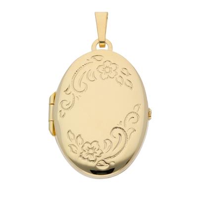 Ketten-Anhänger ADELIA´S "585 Gold Medaillon Anhänger", gold, Schmuckanhänger, Damen, Gold, Goldschmuck für Damen