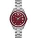 Quarzuhr EMPORIO ARMANI "AR11544" Armbanduhren rot (silberfarben) Damen Quarzuhren