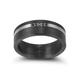 Partnerring KINGKA "Carbon, CR022BKS2,3,4,5,6,7,8,9,10" Fingerringe Gr. 68, Carbon-Edelstahl, 8 mm, grau (schwarz, edelstahlfarben, schwarz) Damen Fingerringe