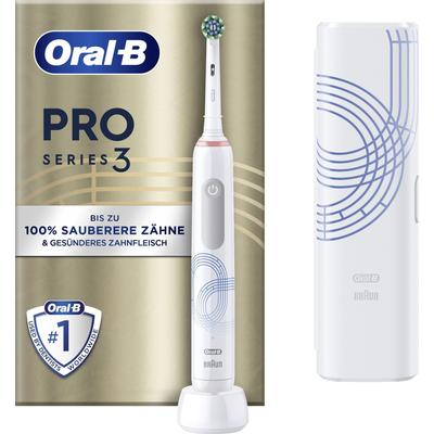 Elektrische Zahnbürste ORAL-B "Pro 3 3500 Special Edition" Elektrozahnbürsten weiß 360-Andruckkontrolle