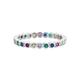 Fingerring BRUNO BANANI "Schmuck Geschenk Silber 925 Damenring Memoire Regenbogen" Fingerringe Gr. 59, Silber 925 (Sterlingsilber), 2,3 mm, bunt (silberfarben, gelb, rosa, dunkelblau, grün, flieder, rot, kristallweiß, rot) Damen Fingerringe