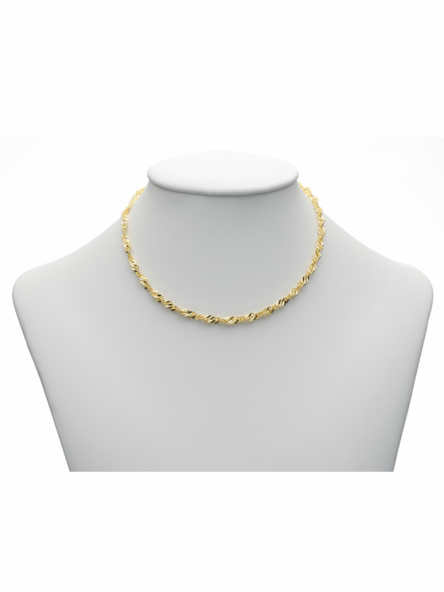 Goldkette ADELIA´S "Damen 333 Gold Singapur Halskette 42 cm Ø 3,4 mm", gold, Halsketten, Damen, 42, Gelbgold 333 Gold, Gelbgold 333, Gold, Goldschmuck für Damen Image