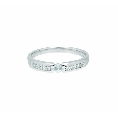 Silberring ADELIA´S "925 Silber Ring mit Zirkonia" Gr. 56, silber, Fingerringe, Damen, 56, Silber 925 (Sterlingsilber), 