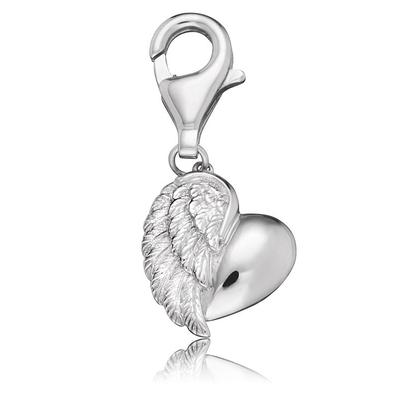 Charm-Einhänger ENGELSRUFER "CHARM HERZFLÜGEL, ERC-HEARTWING", silber (silber, 925), Charms, Damen, Silber 925 (Sterlingsilber)